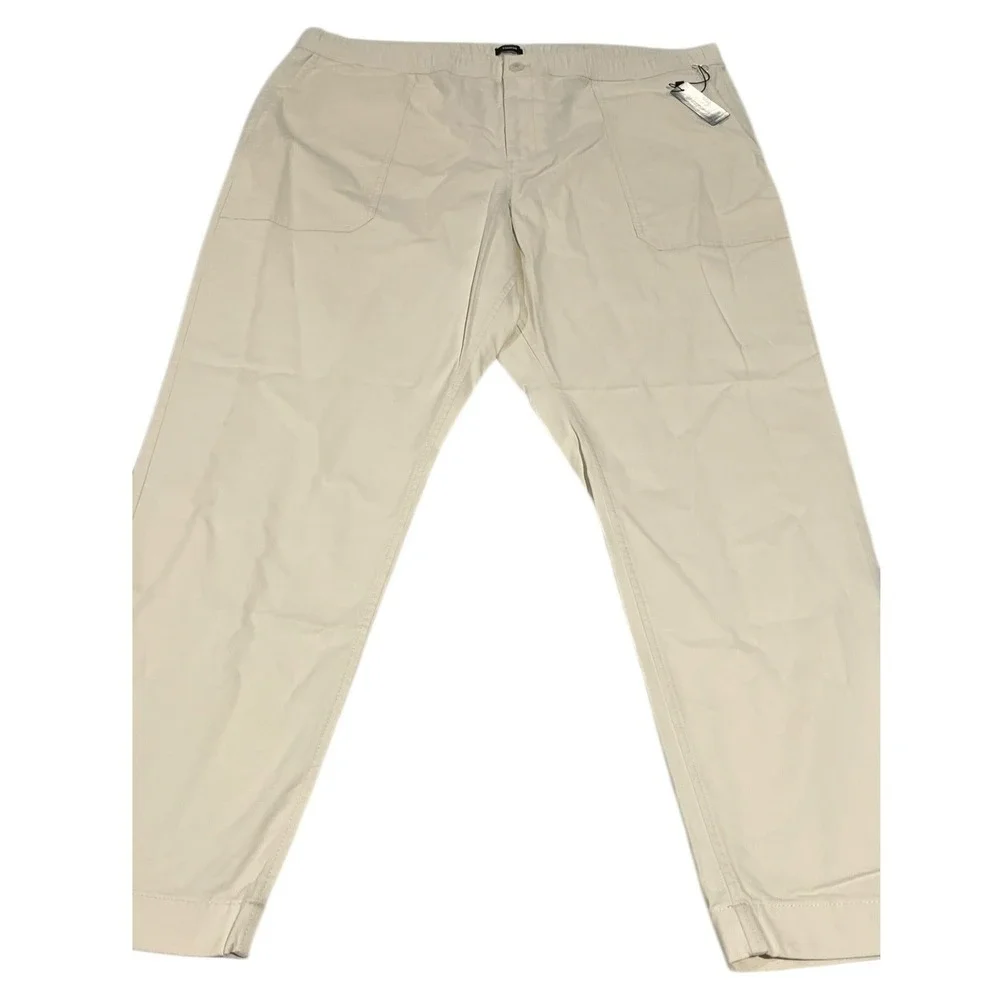 NWT Express Slim Pull-On Chino Pants Elastic‎ Waist Men's XXL